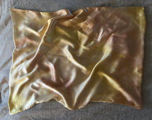 Winter Solstice Sale: Standard Size Botanically Dyed Silk Pillowcases